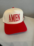 Red Amen Trucker Hat