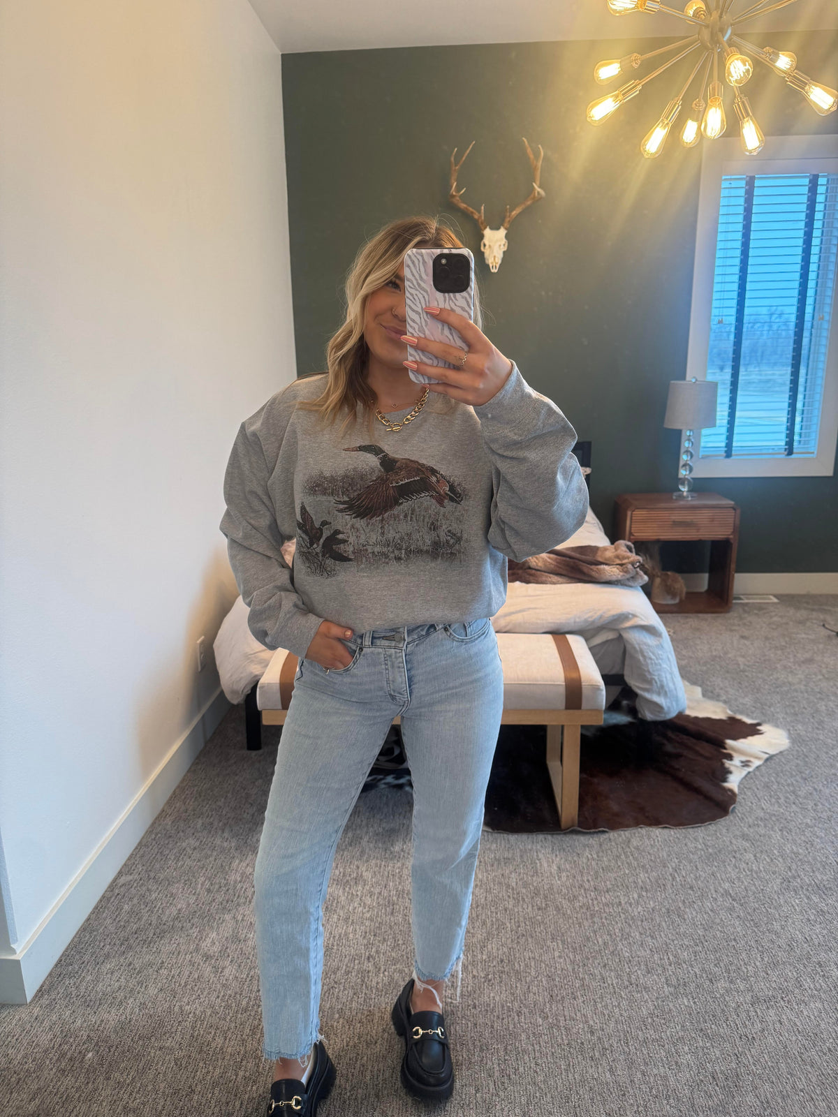 Vintage Inspired Flying Duck Crewneck